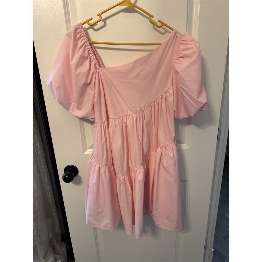 Women’s Day + Moon Asymmetric Puff Sleeve Mini Dress Size Medium